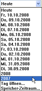 S0-Recorder - Liste Tage und Jahre