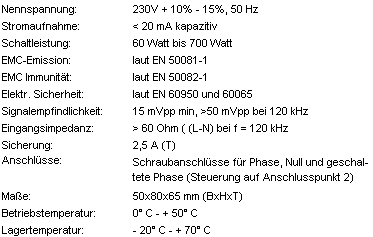 S0-Recorder - Marmitek X10 DIN-Schienen-Dimmer LD11 Datenblatt