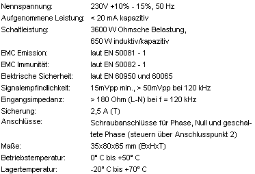 S0-Recorder - Marmitek X10 DIN-Schienen-Schalter AD10 Datenblatt
