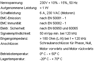 S0-Recorder - Marmitek X10 Unterputz-Antriebssteuerung SW10 Datenblatt