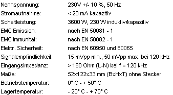 S0-Recorder - Marmitek X10 Schaltsteckdose AM12 Datenblatt