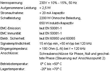 S0-Recorder - Marmitek X10 Unterputz-Fernschalter AW10 Datenblatt