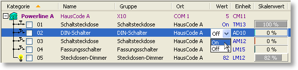 S0-Recorder - Marmitek X10 DIN-Schienen-Schalter AD10